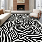 Abstract Zebra Stripe Pattern Design Rug