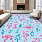 Pink Turtle Coral Pattern Rug
