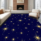 Golden Starry Night Sky Rug