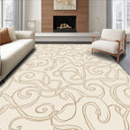Classic Swirl Tan Abstract Design Rug
