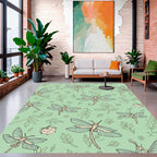 Dragonfly Botanical Garden Pattern Rug