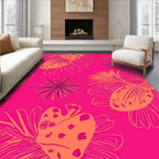 Bold Floral Pattern Animal Graphics Rug