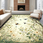 Whimsical Bees and Blossoms Garden Rug