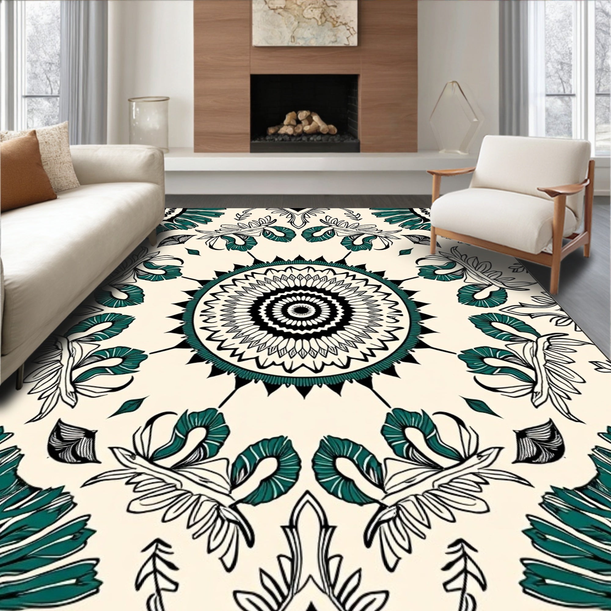 Mandala Floral Design Rug