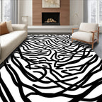 Abstract Zebra Stripe Pattern Design Rug