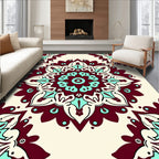 Ornate Mandala Floral Pattern Rug