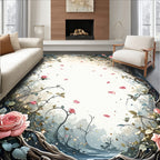 Enchanted Garden Rose Vine Pattern Rug