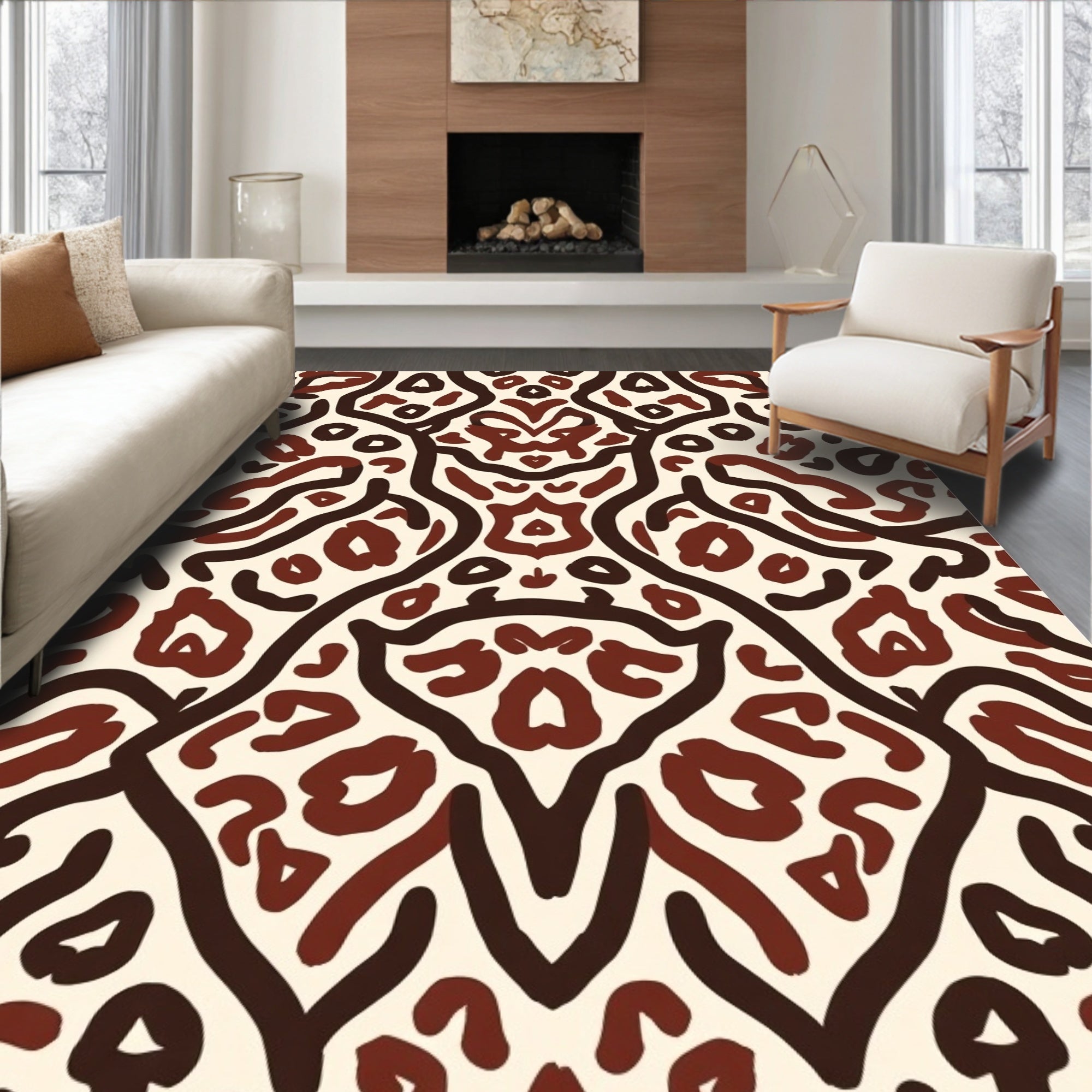Bold Abstract Tribal Design Rug