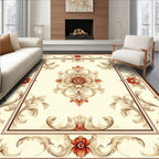 Ornate Floral Scrollwork Elegant Rug