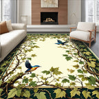 Vine And Bird Nature Design Rug