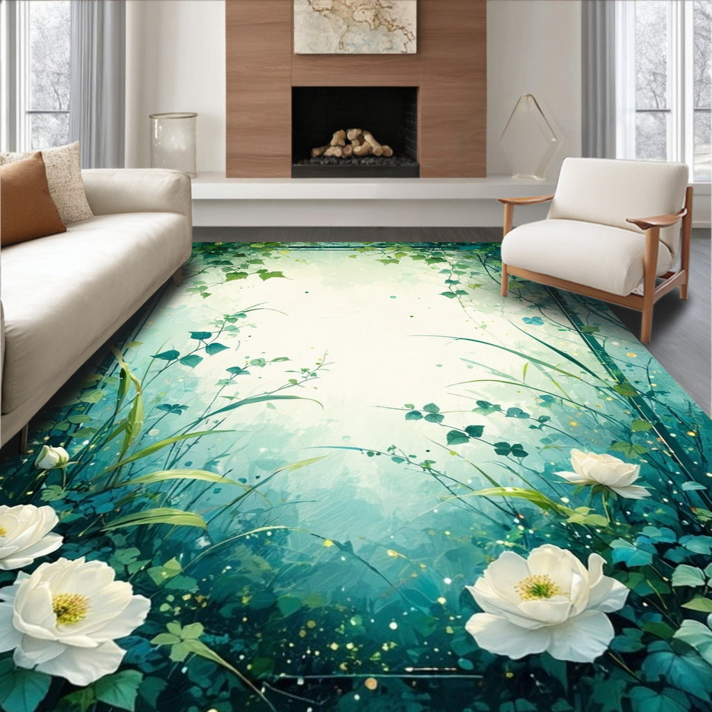 Enchanted Garden Floral Design Rug