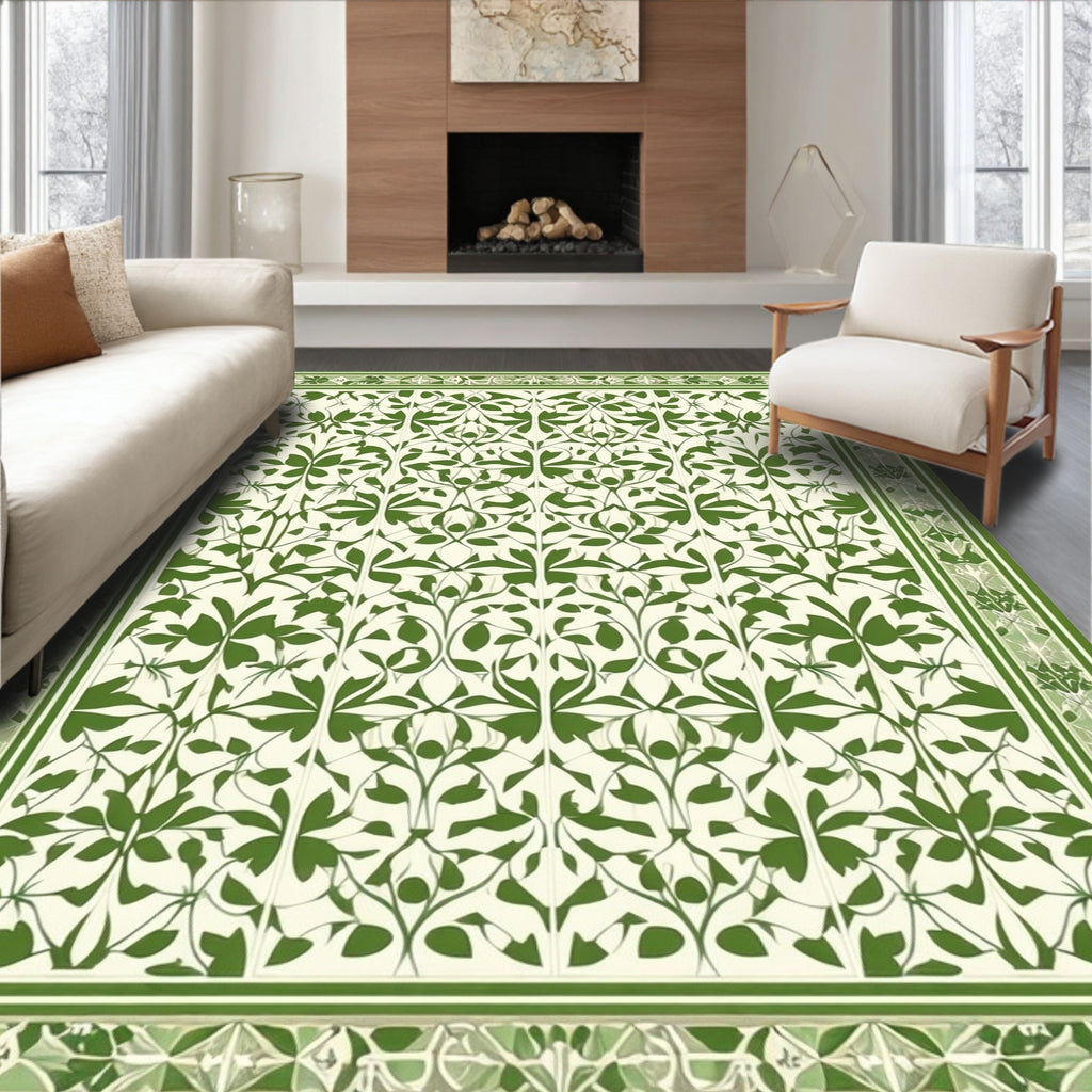 Intricate Floral Vine Pattern Rug