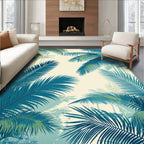 Tropical Palm Frond Art Rug