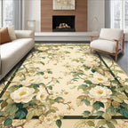 Floral Branches With Cream Blooms Rug