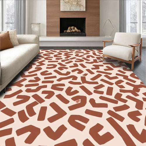 Abstract Brushstroke Pattern Rug