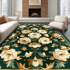 Floral Gold Vines Pattern Rug