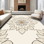 Ornate Mandala Floral Blossom Design Rug