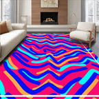 Bold Wavy Abstract Stripes Rug