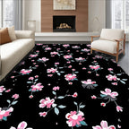Delicate Pink Blossom Pattern Rug