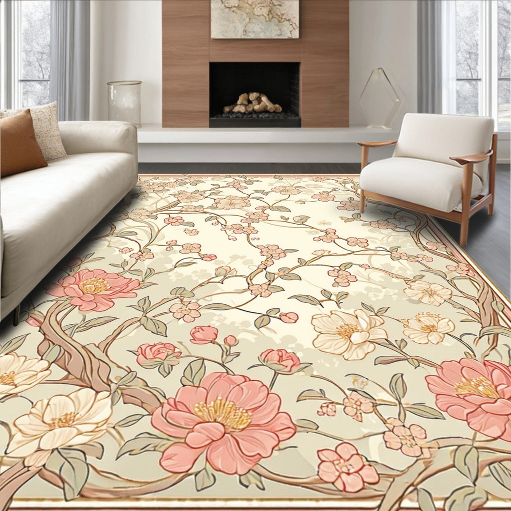 Floral Branch Blossom Design Rug