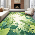Lush Greenery Tropical Forest Canopy Rug
