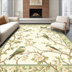 Vintage Pastel Bird And Blossom Design Rug