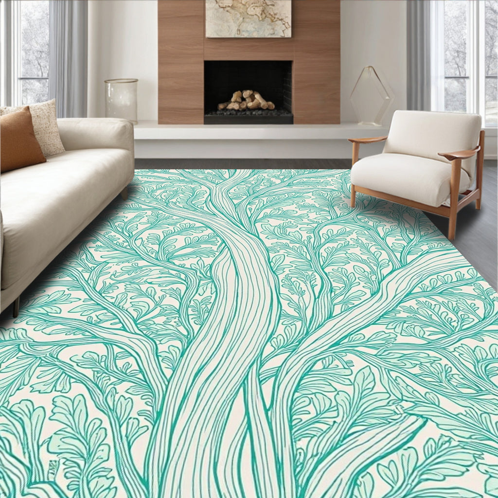 Art Nouveau Tree Canopy Design Rug
