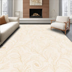 Elegant Nature Inspired Swirl Pattern Rug