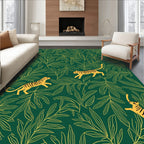 Vibrant Tiger Jungle Pattern Rug