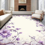 Whimsical Floral Vine Pattern Rug