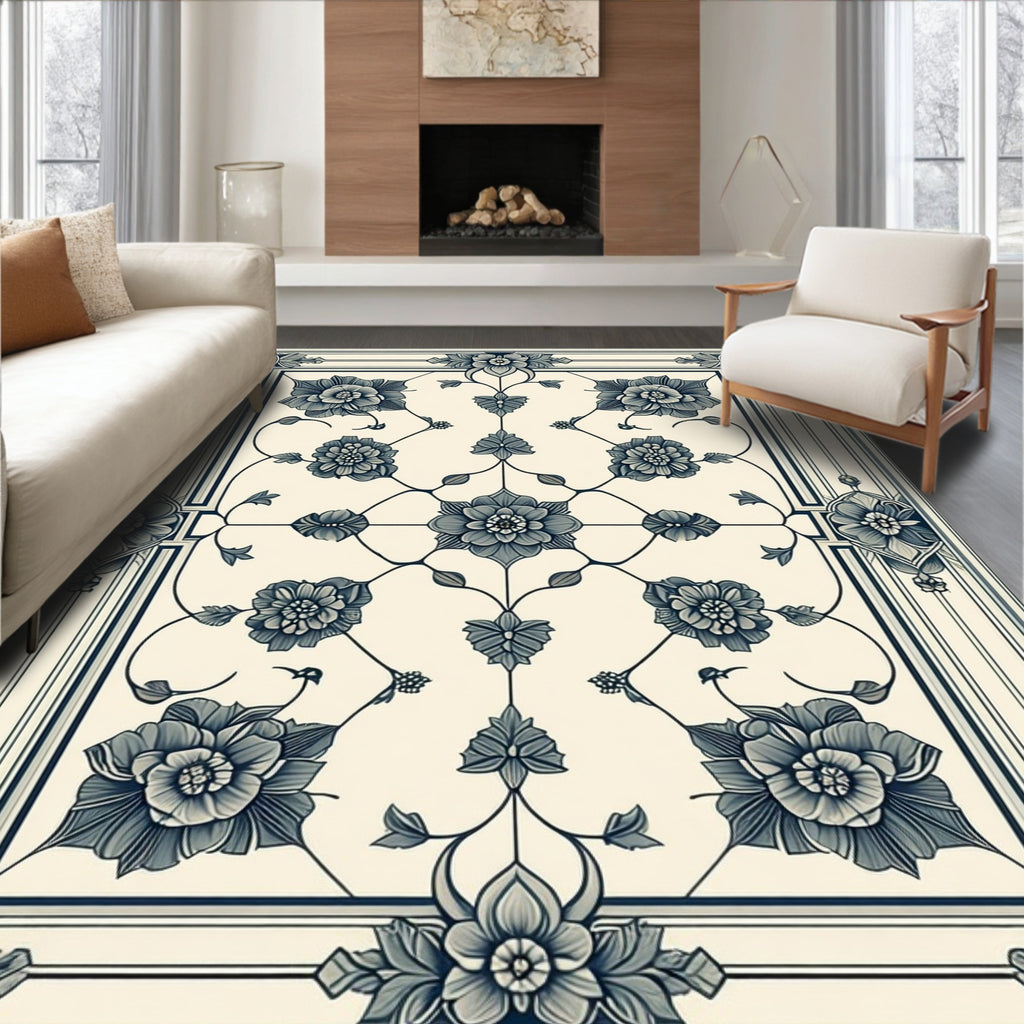 Classic Floral Medallion Pattern Rug