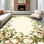 Antique Floral Vine Border Design Rug