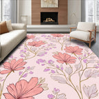 Delicate Floral Vine Pattern Rug