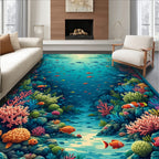 Aquatic Scene With Coral And Fish Rug