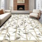 Calm Bamboo and Lattice Pattern Rug