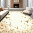 Vintage Floral Butterflies Pattern Rug