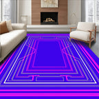 Modern Rectangular Line Art Rug