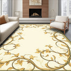 Elegant Floral Vine Art Nouveau Rug