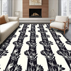 Bold Floral Stripes Design Rug