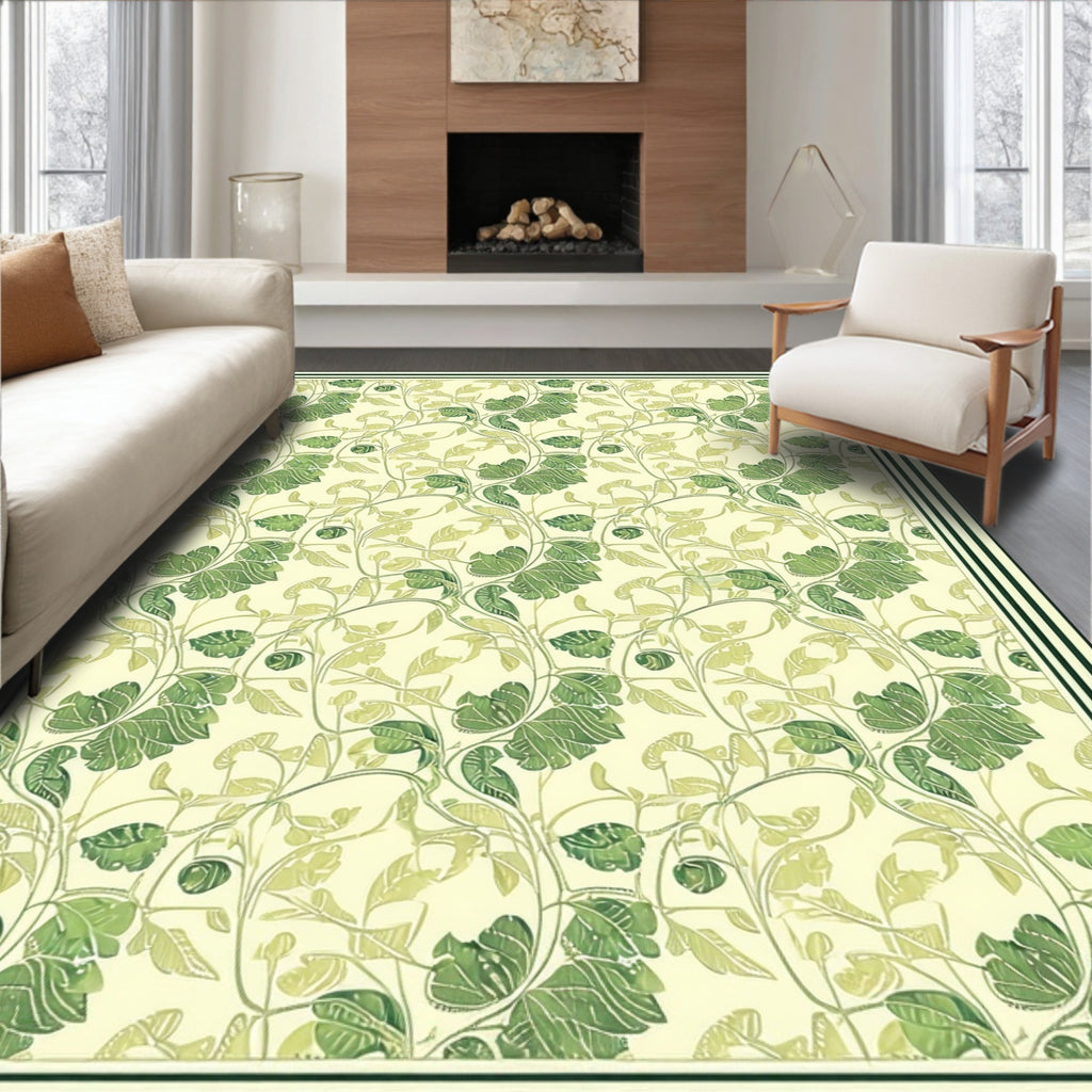 Vintage Floral Vine Pattern Rug