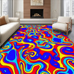 Vibrant Swirling Abstract Pattern Rug