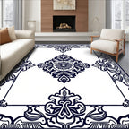 Classic Floral Medallion Border Design Rug