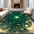 Mystical Moon Spiderweb Butterfly Design Rug