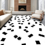 Abstract Block Elements Repeating Design Rug
