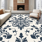 Damask Floral Vintage Style Rug
