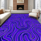 Abstract Swirling Lines Pattern Rug