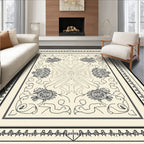 Ornate Floral Emblem Pattern Rug