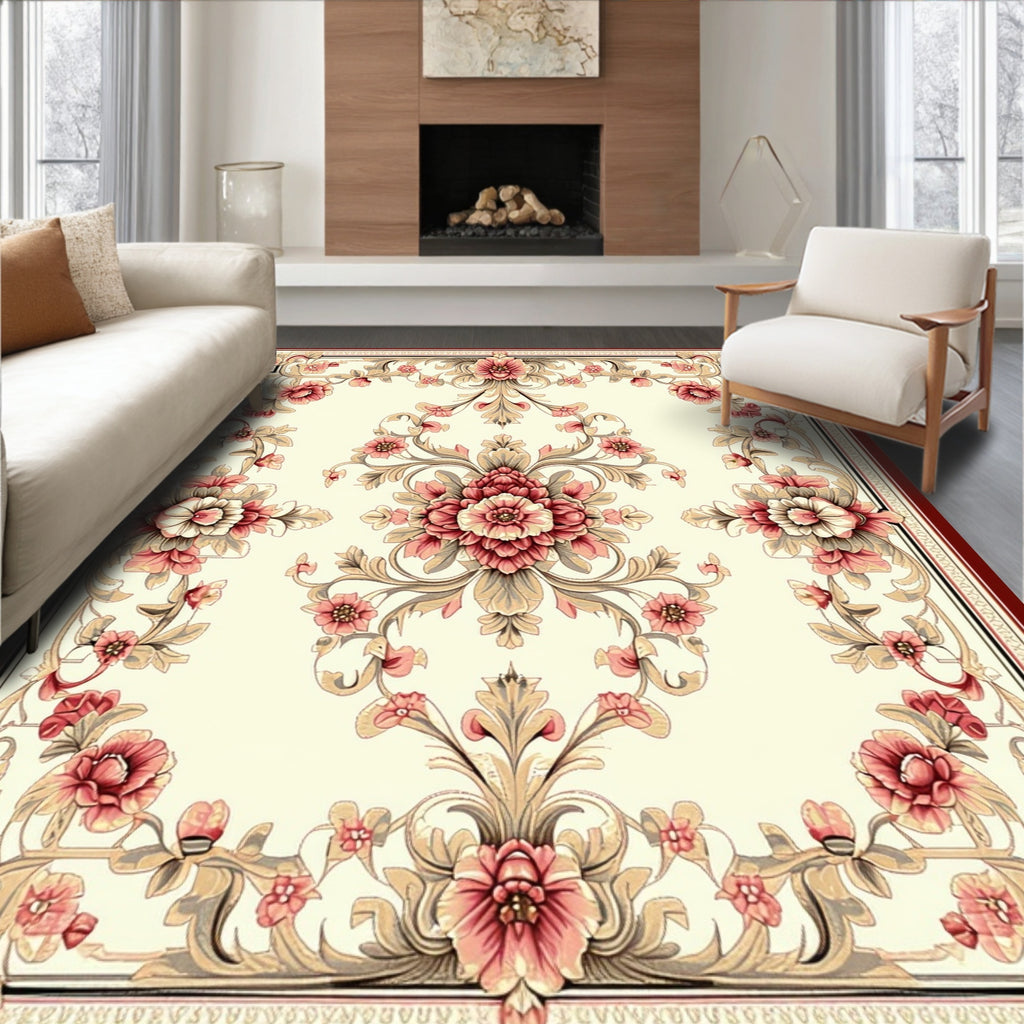 Antique Floral Medallion Pattern Rug