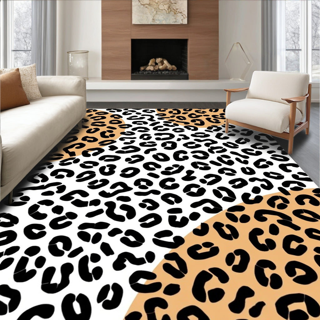 Bold Animal Print Geometric Design Rug