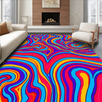 Trippy Swirl Vivid Colors Pattern Rug